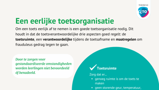 Een eerlijke toetsorganisatie Een eerlijke toetsorganisatie