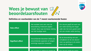 Wees je bewust van beoordelaarsfouten Wees je bewust van beoordelaarsfouten