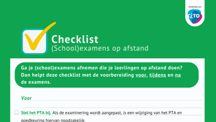 Checklist (School)Examens op afstand Checklist (School)Examens op afstand